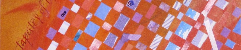 Tapestry of Life; weaving used pasted paper