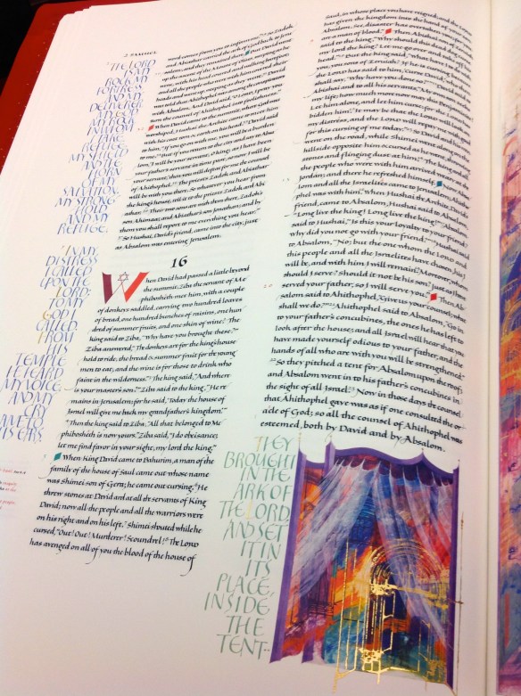 Page from Heritage Edition of Saint John's Bible