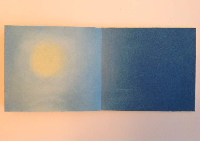 We See the Same Sun. Paste and gouache on Arches Text Wove.