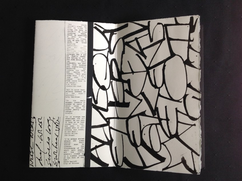 Insomnia. Mixed media on watercolour paper.