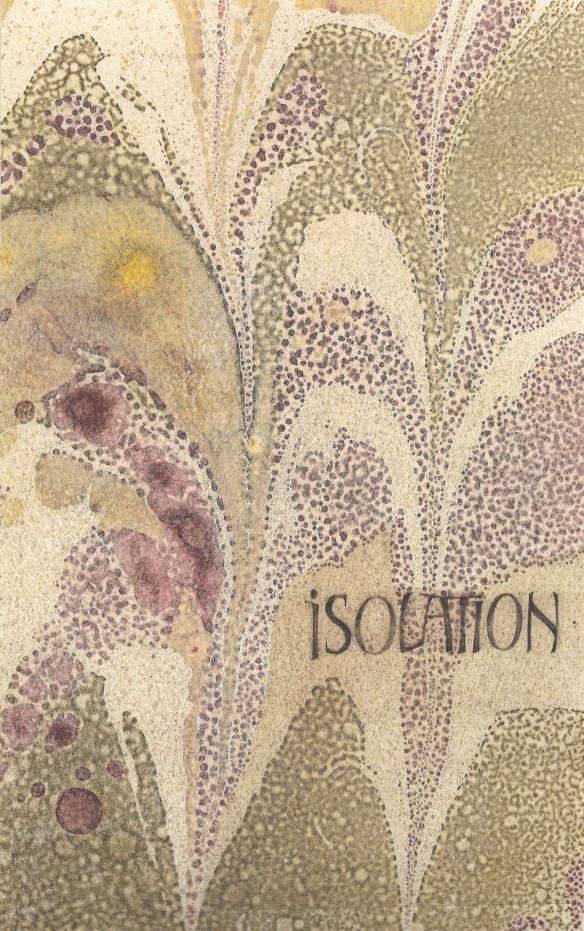 Isolation—graphite pencil on marbled paper