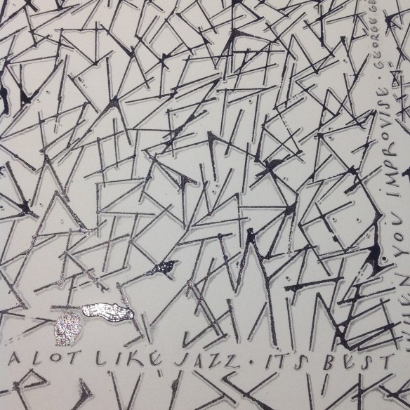 Detail. Quote: Life is a lot like jazz. It's best when you improvise. George Gershwin