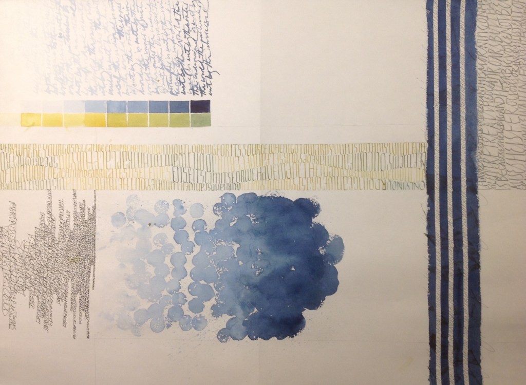 Lettering and marks on Arches Text Laid