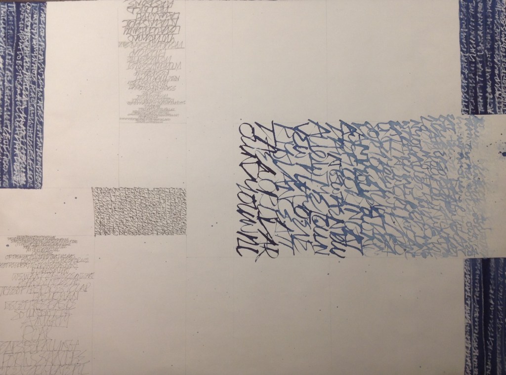 Marks and letters on Arches Text Laid