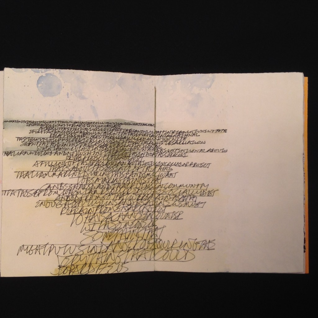 Fine liner and watercolour