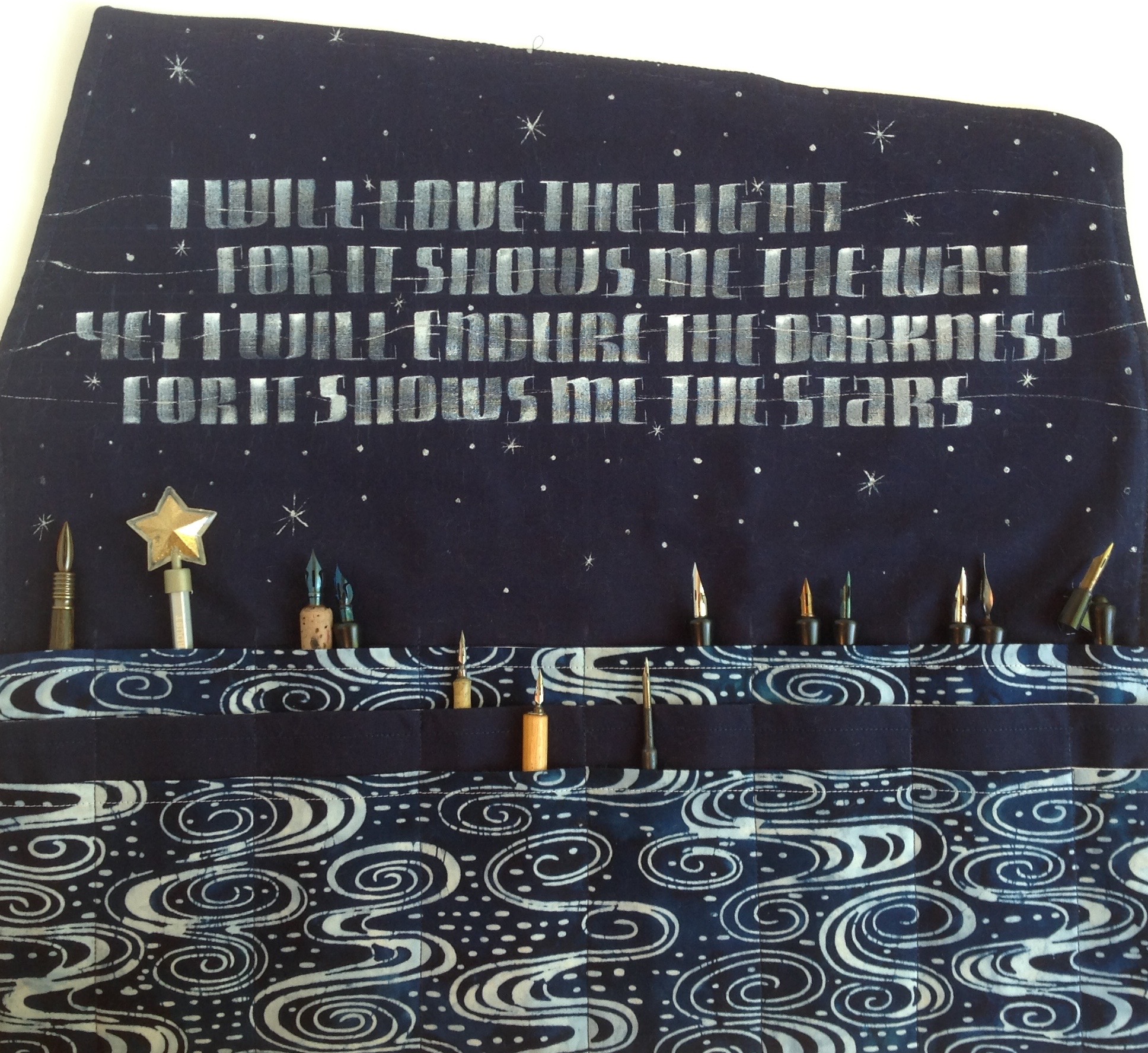 Pen roll with text by Augustine (Og) Mandino