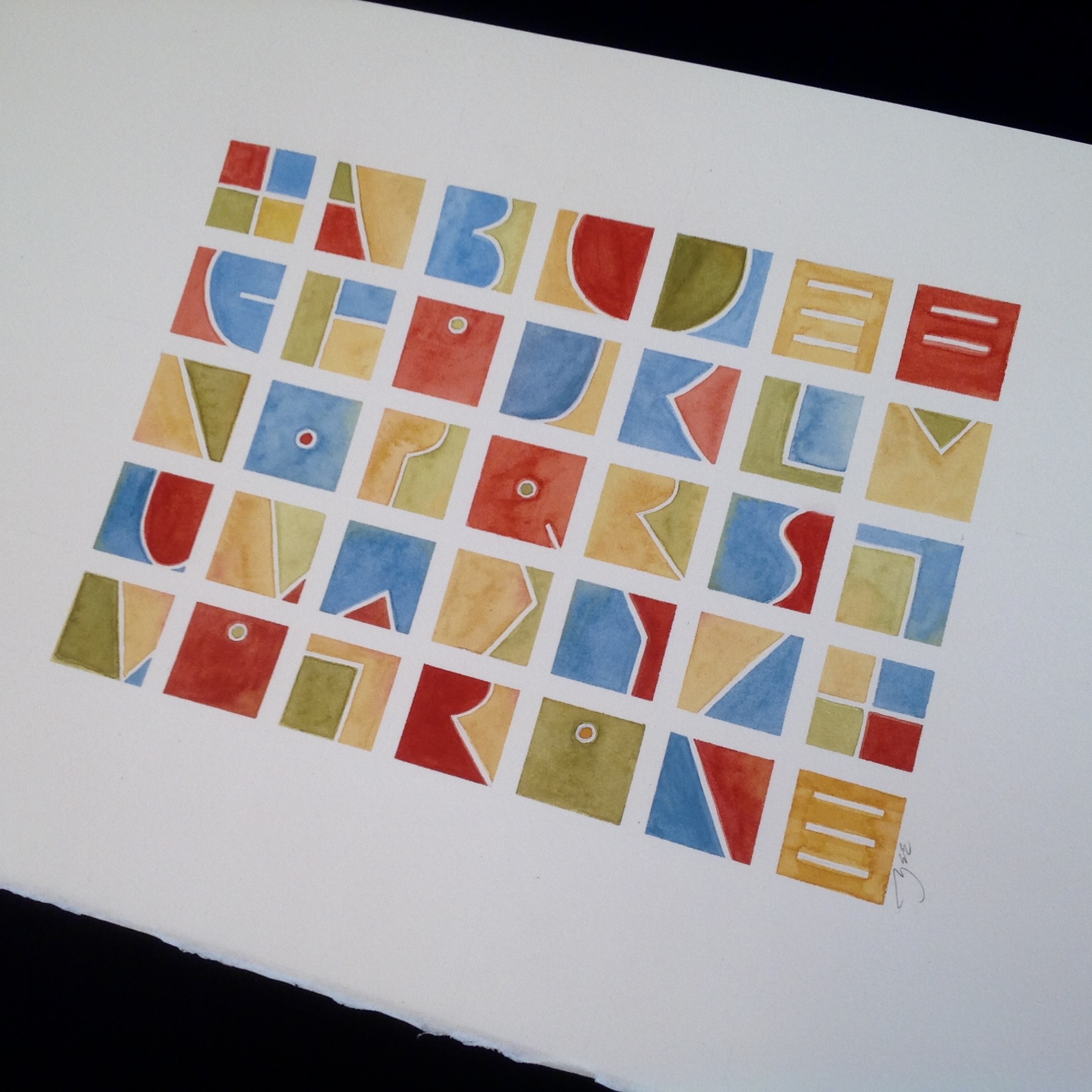 Vitrine letters A to Z