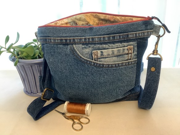 Vertical French Seams Crossbody back view Prem S